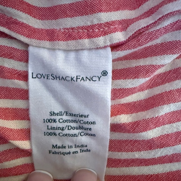 LoveShackFancy “Robyn” striped smocked ruffle maxi dress - Picture 4 of 4